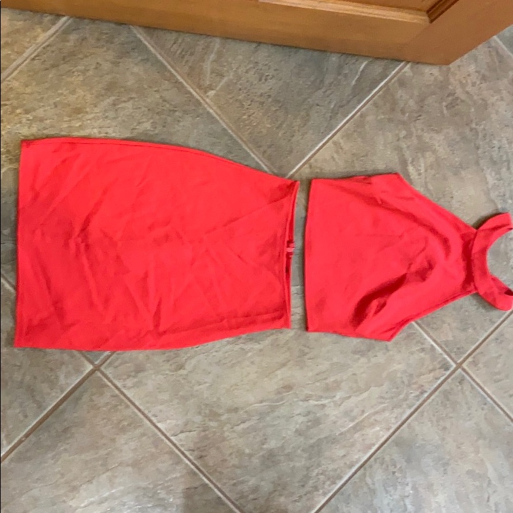 Lulus red two piece set
